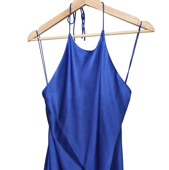 Alice +Olivia Francine Dress Midi Cobalt Blue New With Tags Size 2 - Picture 6 of 11